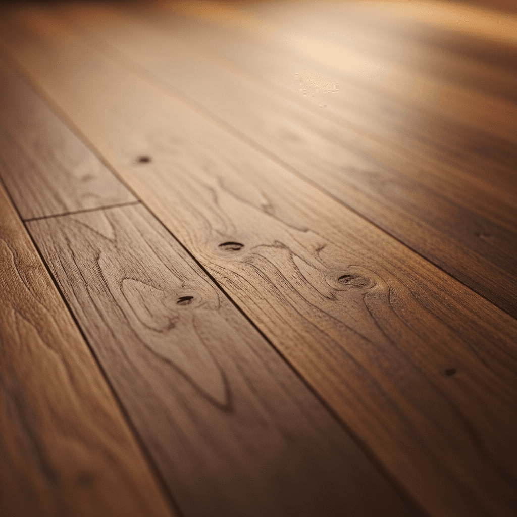 Close detail of custom flooring finish and sealed surface