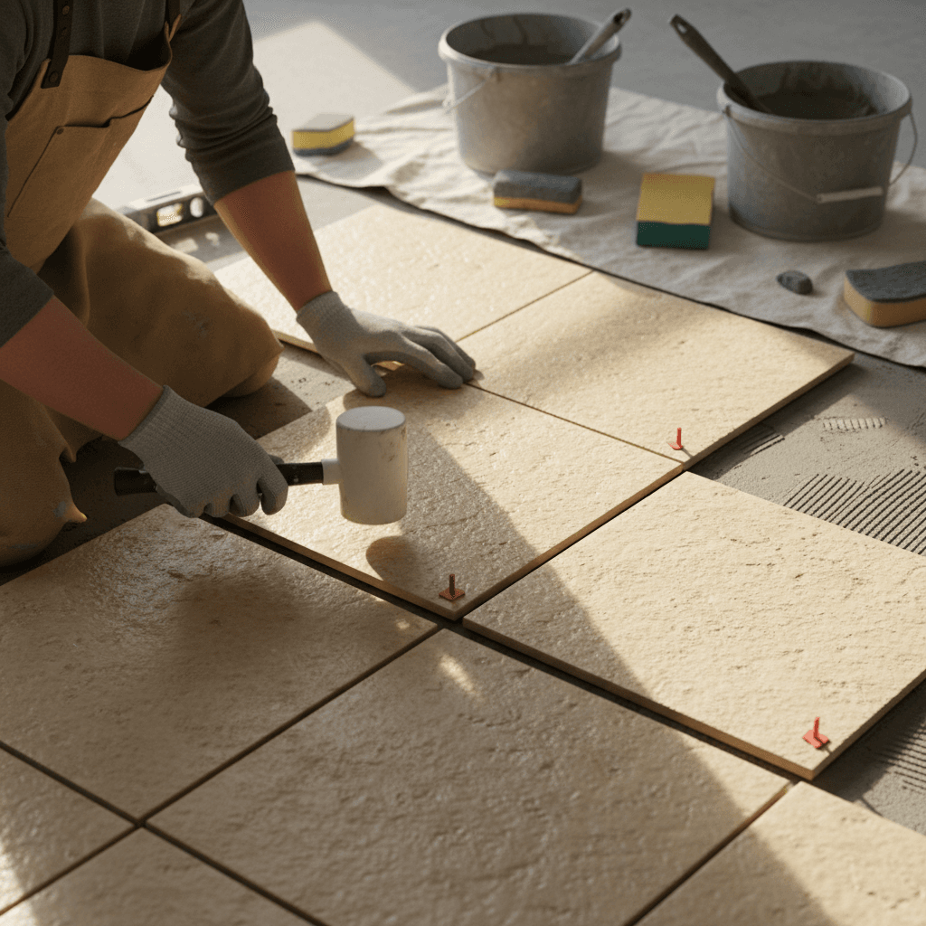 Precision tile installation and spacing