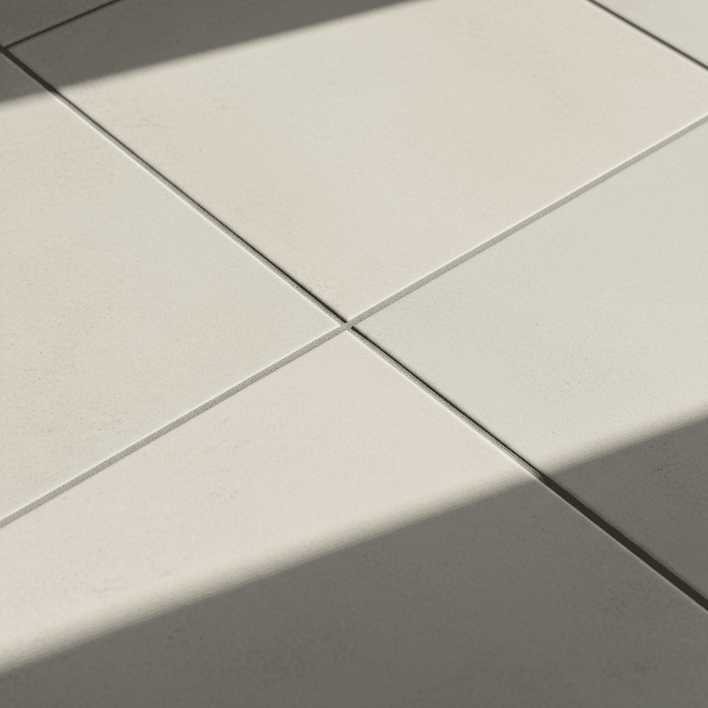 Tile installation detail work in bathroom