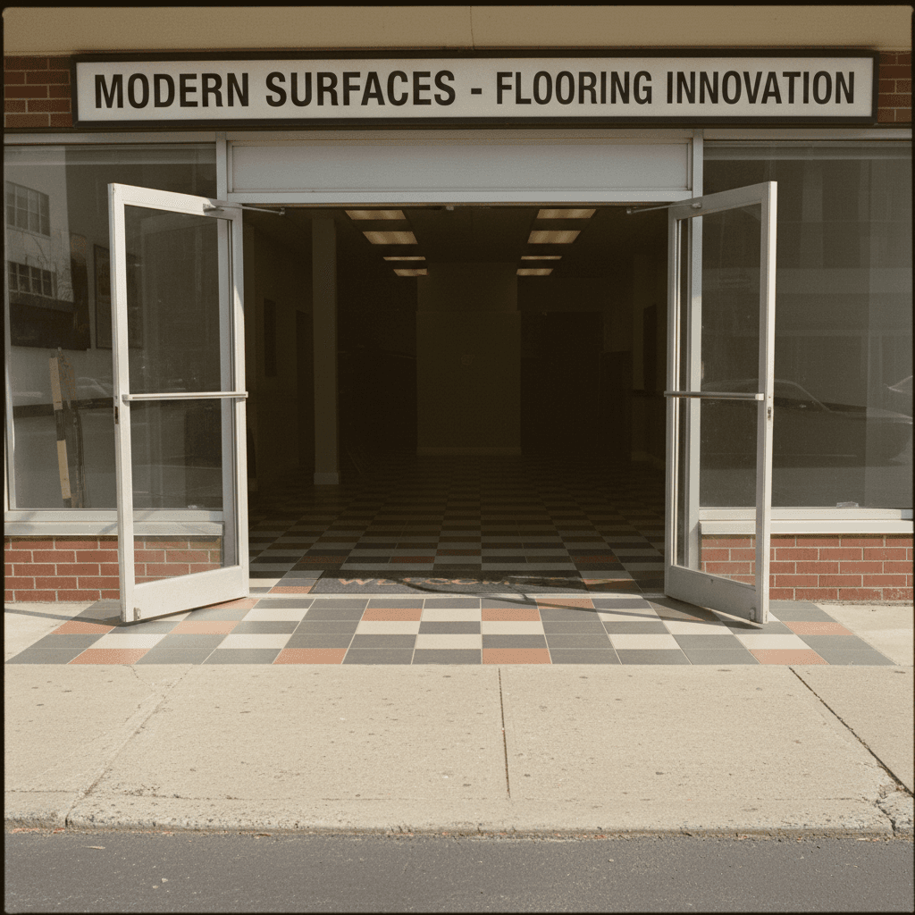 Commercial entryway flooring installation